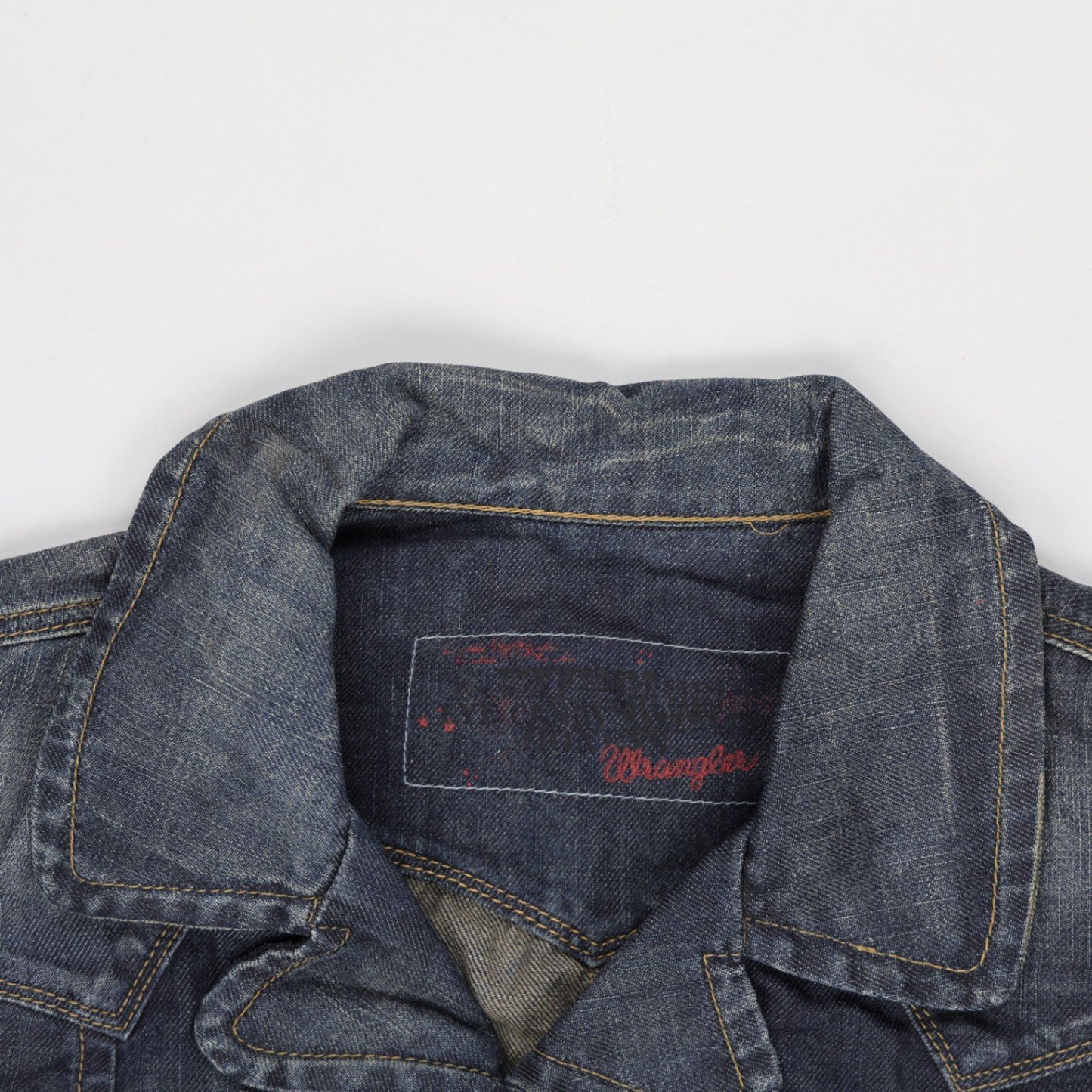 Wrangler Vintage Blue Denim Jacket Medium Cotton Collared