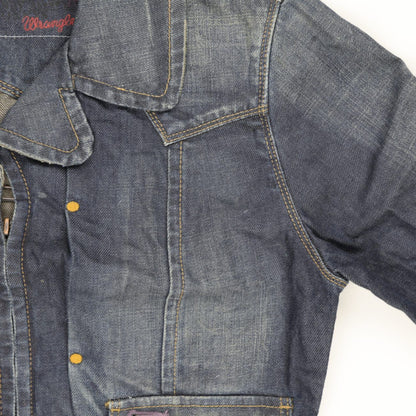 Wrangler Vintage Blue Denim Jacket Medium Cotton Collared