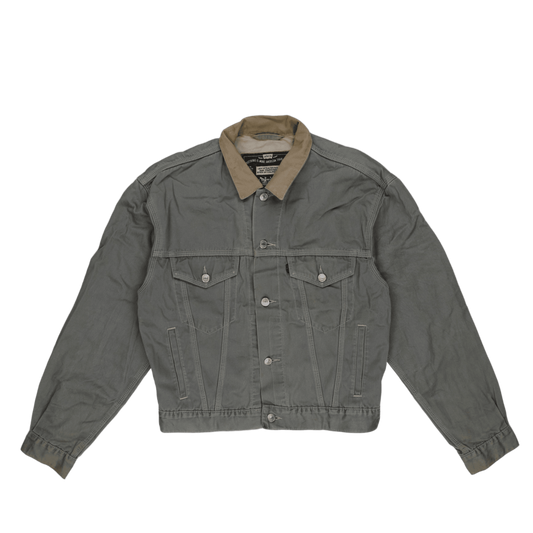 Levi's Vintage Grey Denim Trucker Jacket Men Medium Cotton Collared