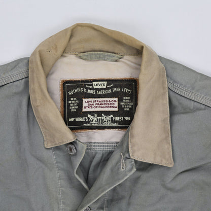 Levi's Vintage Grey Denim Trucker Jacket Men Medium Cotton Collared