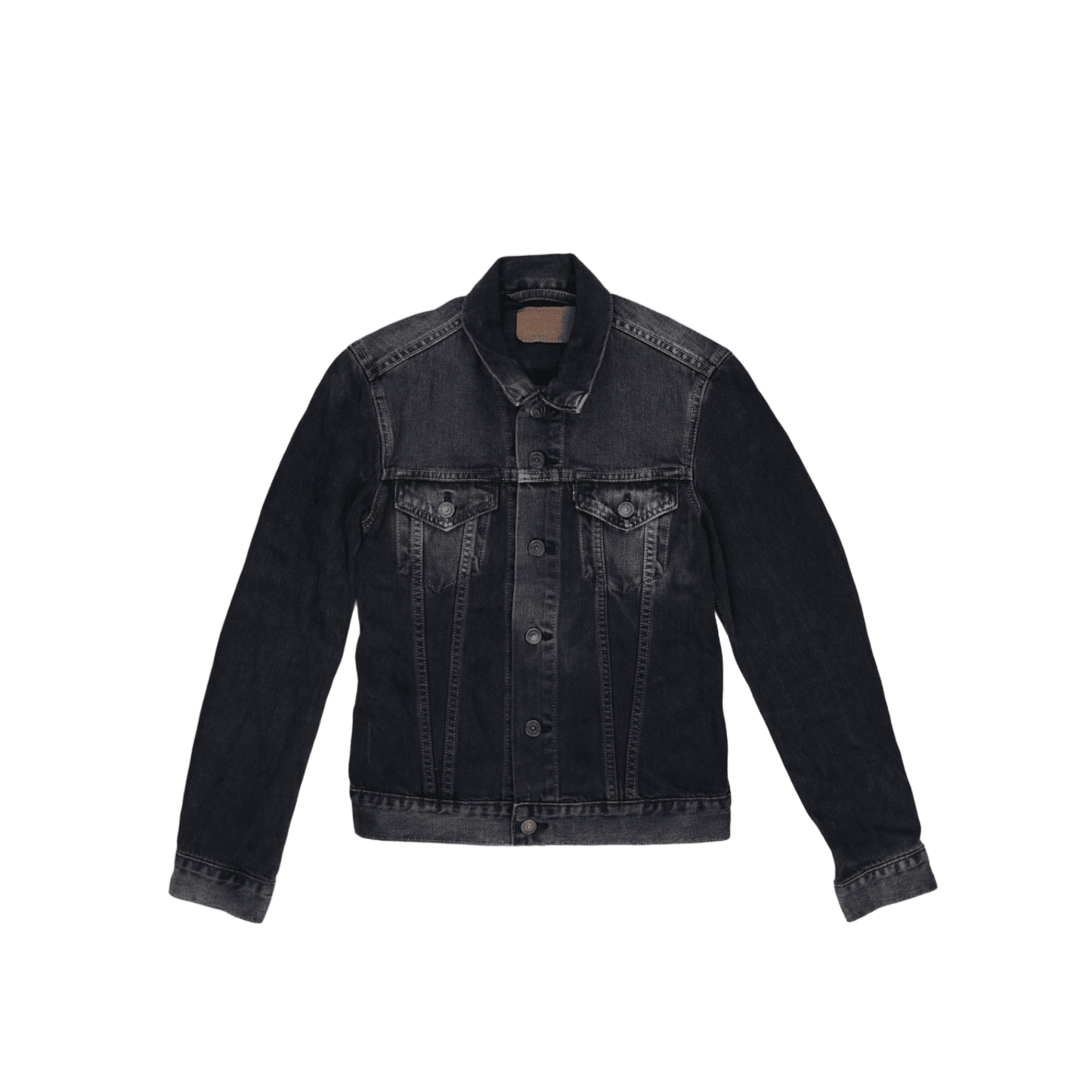 Levi's Black Denim Jacket Women's Size Small Vintage Cotton Collared