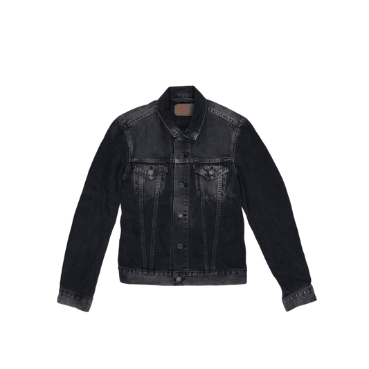 Levi's Black Denim Jacket Women's Size Small Vintage Cotton Collared