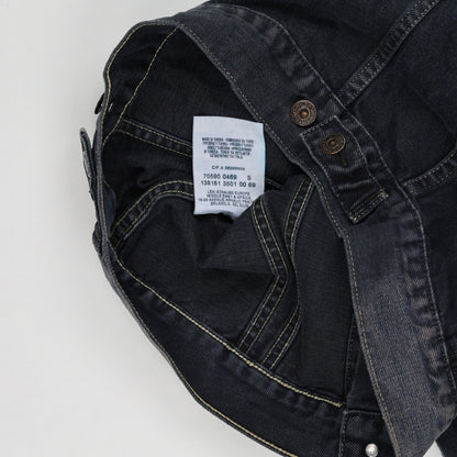 Levi's Black Denim Jacket Women's Size Small Vintage Cotton Collared