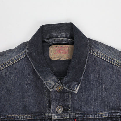 Levi's Black Denim Jacket Women's Size Small Vintage Cotton Collared
