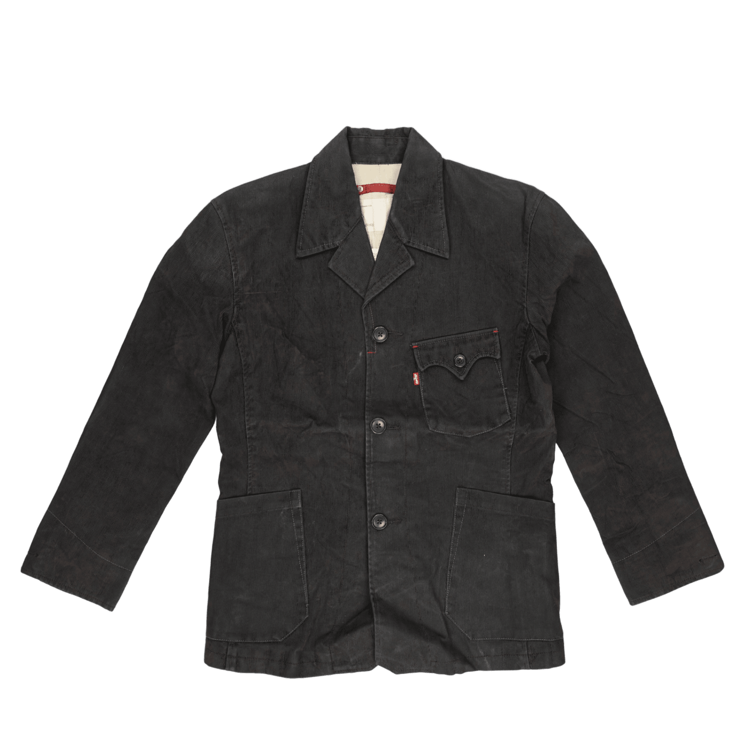 Levi's Redloop Vintage Black Cotton Corduroy Chore Jacket Men Medium
