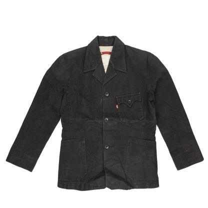 Levi's Redloop Vintage Black Cotton Corduroy Chore Jacket Men Medium