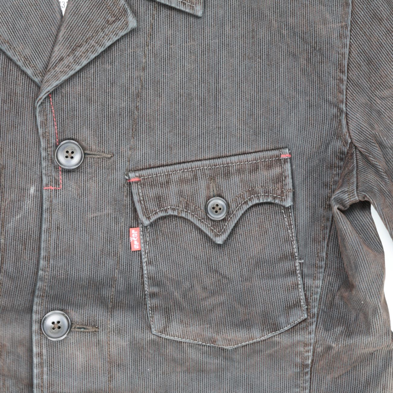 Levi's Redloop Vintage Black Cotton Corduroy Chore Jacket Men Medium