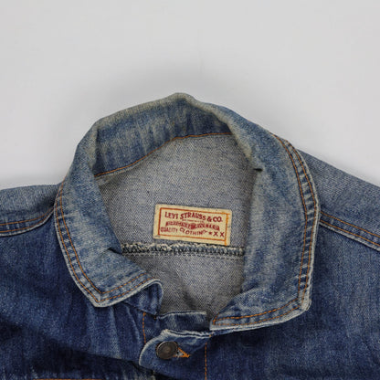 Levi's Vintage Blue Denim Trucker Jacket Men Medium 100 Percent Cotton