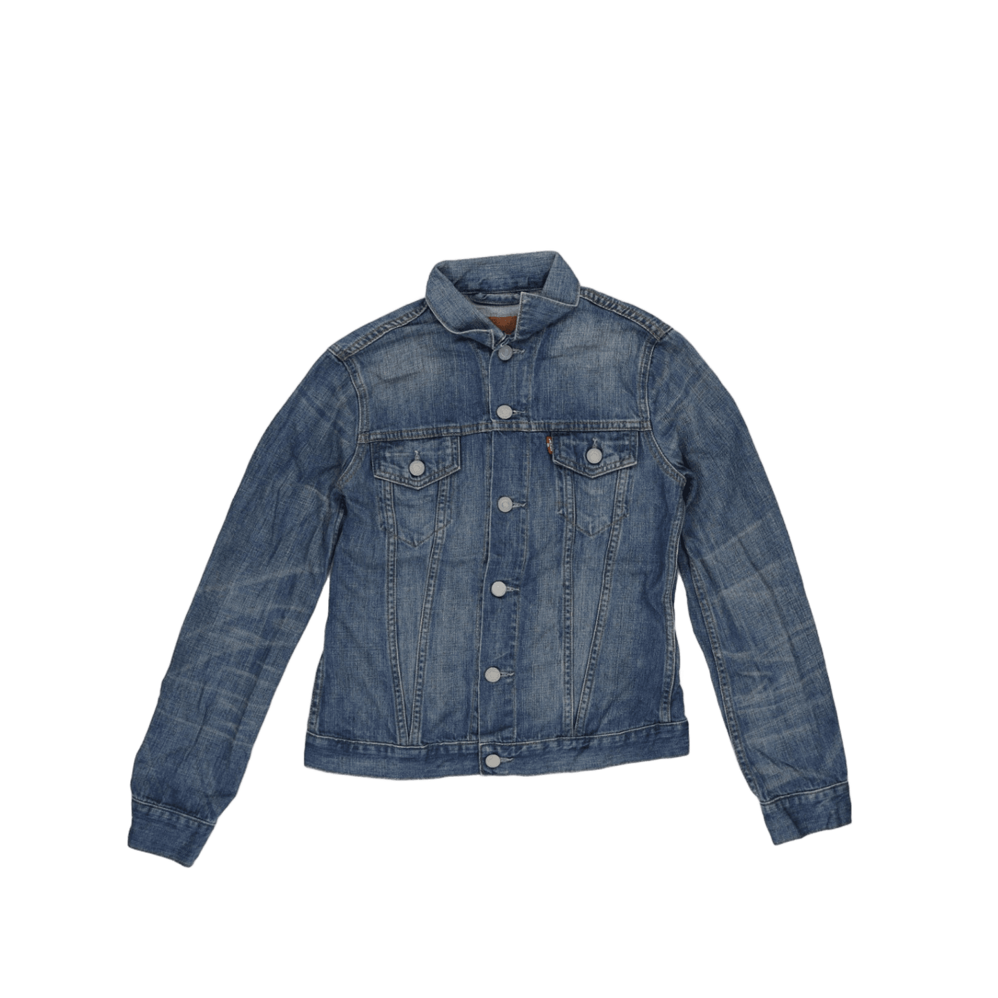 Levi's Vintage Blue Denim Trucker Jacket Unisex Size S 100% Cotton