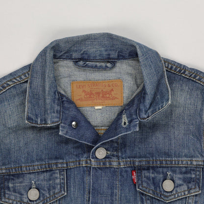 Levi's Vintage Blue Denim Trucker Jacket Unisex Size S 100% Cotton