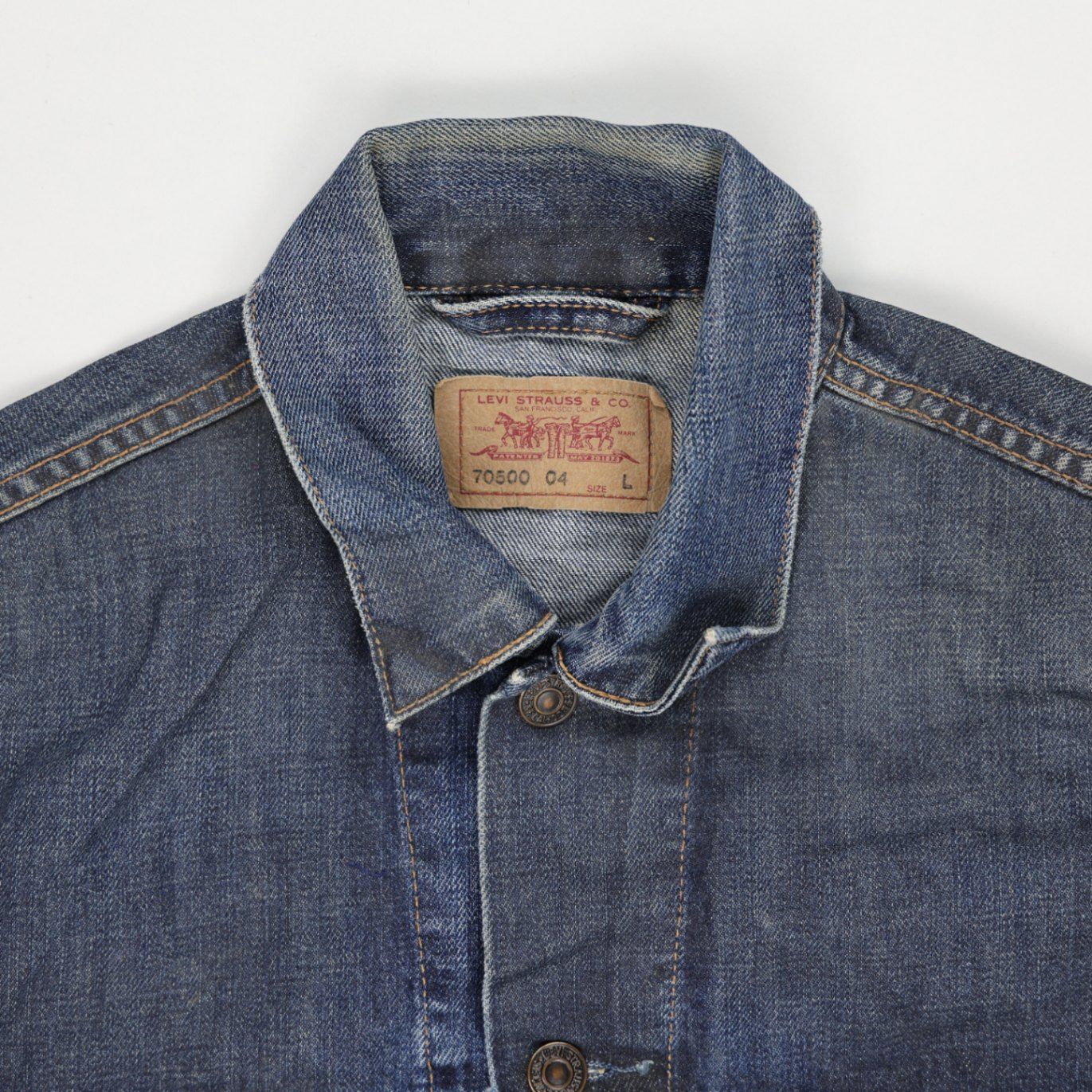 Levi's 70500 Vintage Denim Jacket Blue Large Cotton Denim