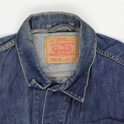 Levi's 70550 Vintage Denim Blue Trucker Jacket Large Cotton