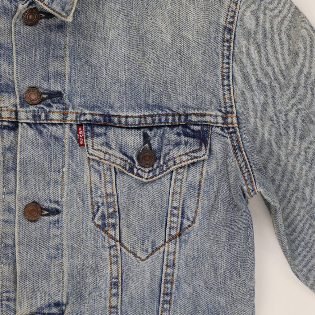 Levi's Vintage Blue Denim Trucker Jacket Size Small Cotton