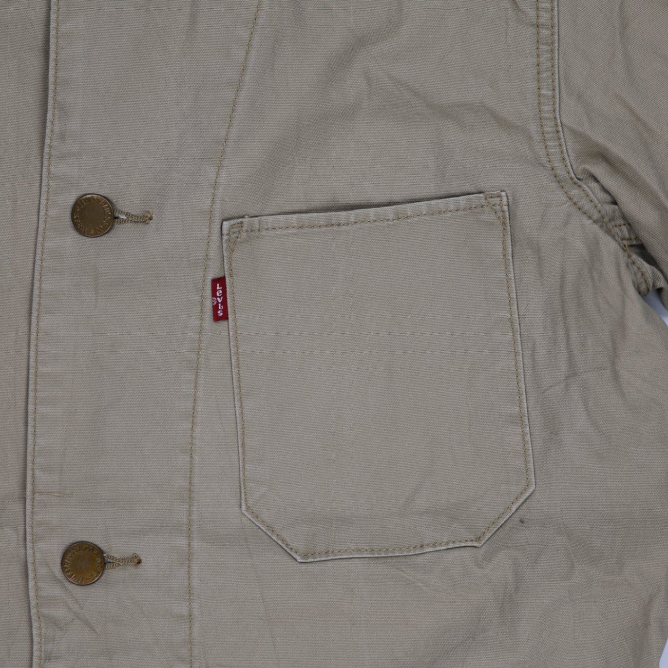 Levi's Chore Jacket Men's Cotton Stretch Taupe Medium
