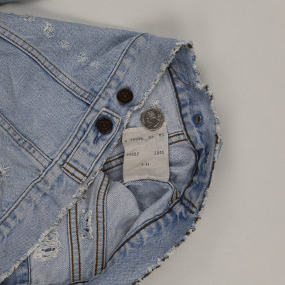 Levi's Women's Vintage Distressed Light Blue Denim Jacket Size S Cotton