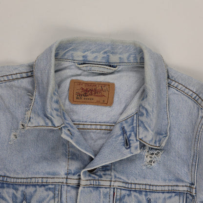 Levi's Women's Vintage Distressed Light Blue Denim Jacket Size S Cotton