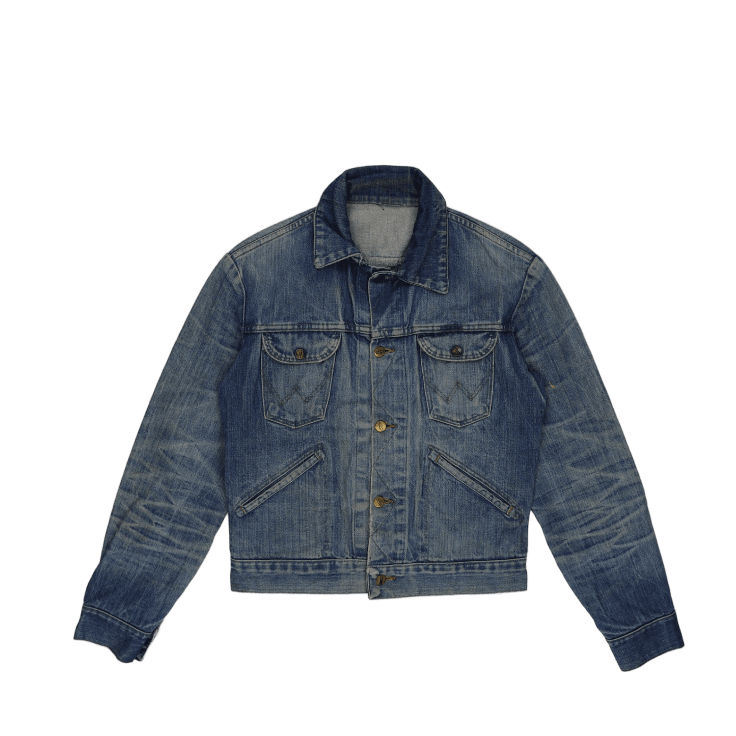 Wrangler Vintage Western Denim Jacket Blue Medium Cotton