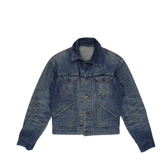 Wrangler Vintage Western Denim Jacket Blue Medium Cotton