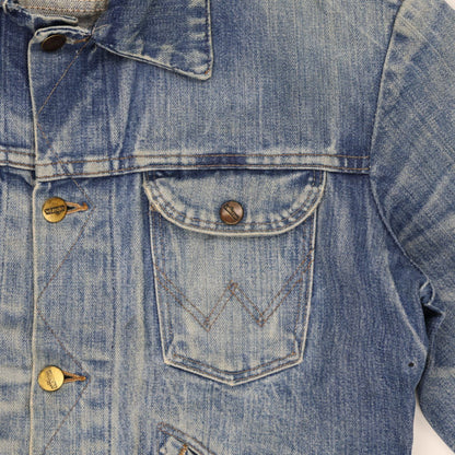 Wrangler Vintage Western Denim Jacket Blue Medium Cotton