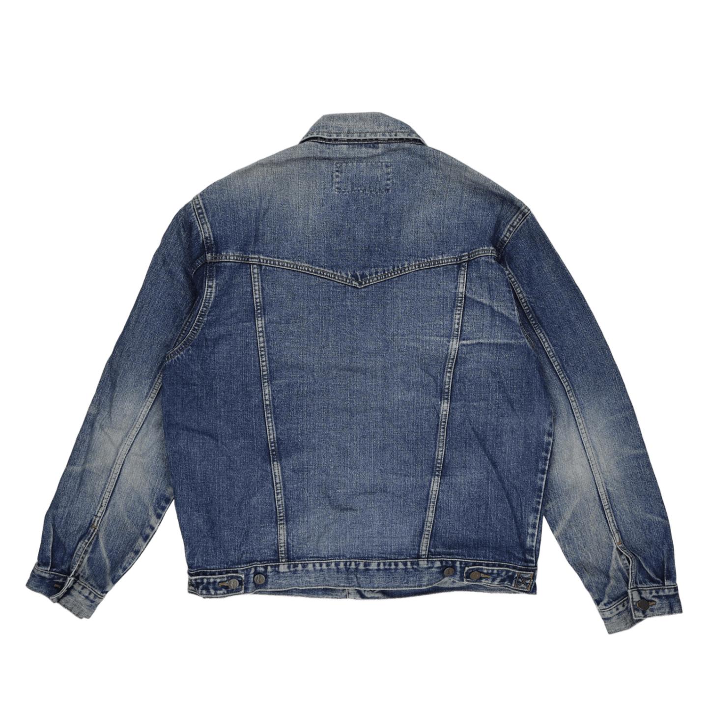 Wrangler Vintage Denim Jacket Blue XL 100% Cotton Collared Mens