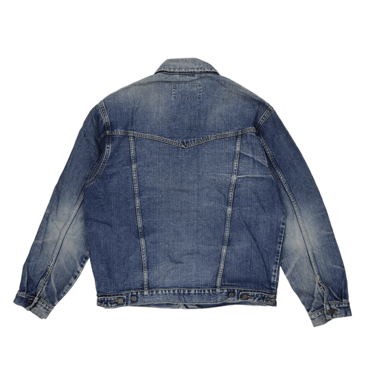 Wrangler Vintage Denim Jacket Blue XL 100% Cotton Collared Mens
