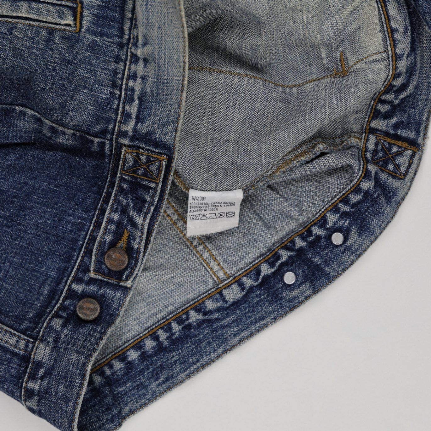 Wrangler Vintage Denim Jacket Blue XL 100% Cotton Collared Mens