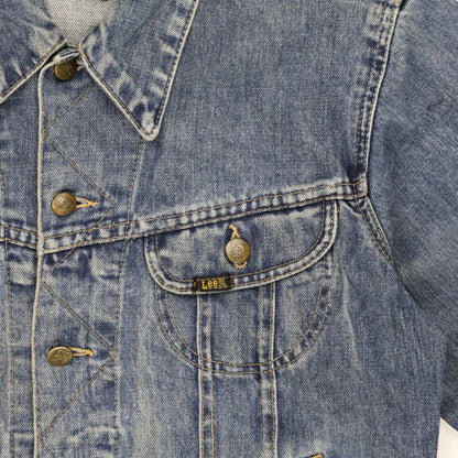 Lee Vintage Blue Denim Jacket XL 100 Percent Cotton Collared