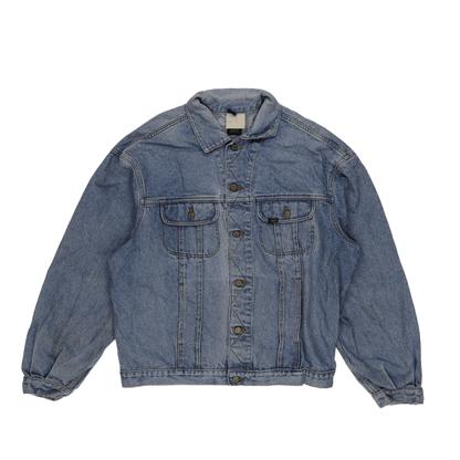 Lee Vintage Denim Jacket Light Blue Large 100 Cotton Collared