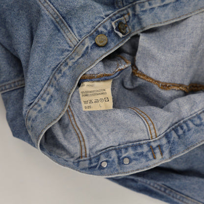Lee Vintage Denim Jacket Light Blue Large 100 Cotton Collared