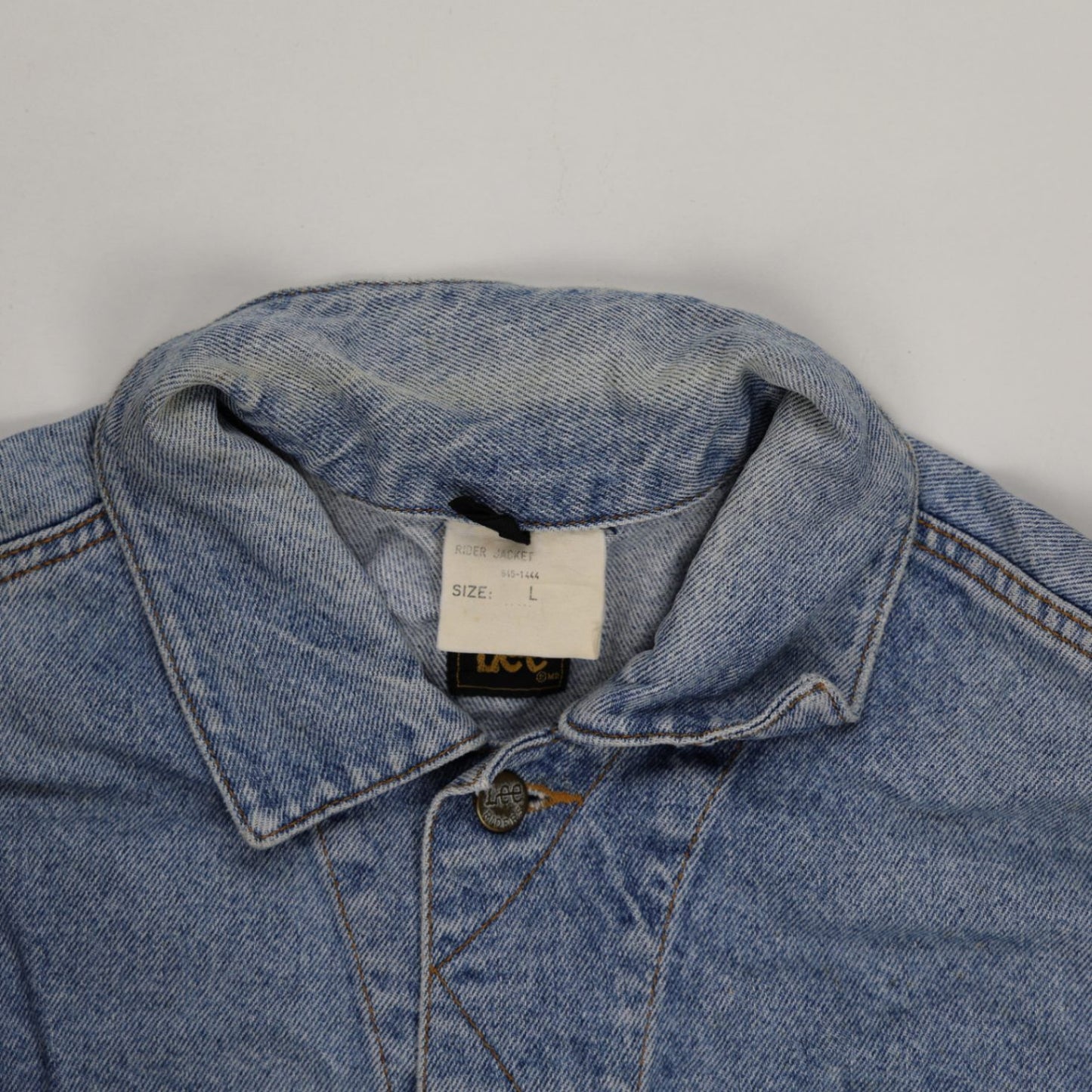 Lee Vintage Denim Jacket Light Blue Large 100 Cotton Collared