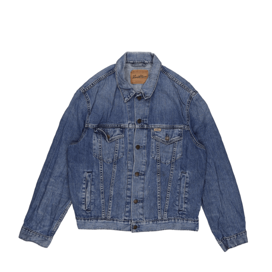 Levi's Vintage Blue Denim Trucker Jacket Large Cotton 57 cm Pit to Pit 65 cm Collar to Hem 62 cm Sleeve Length