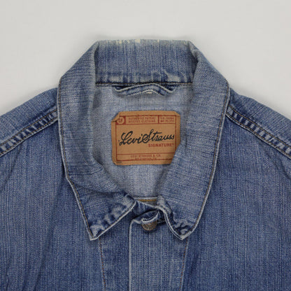 Levi's Vintage Blue Denim Trucker Jacket Large Cotton 57 cm Pit to Pit 65 cm Collar to Hem 62 cm Sleeve Length