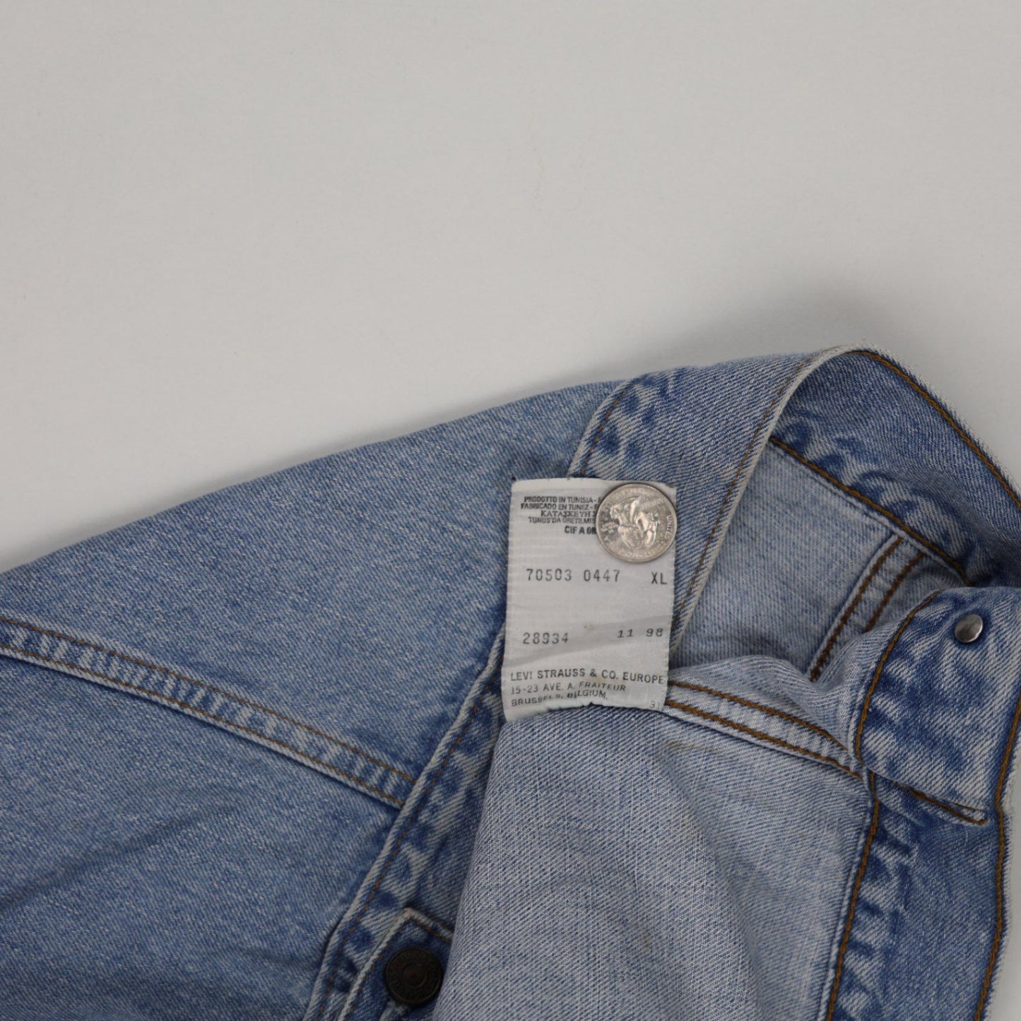 Levi's Vintage 70503 Trucker Jacket Light Blue XL Cotton