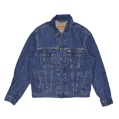 Levi Strauss Signature Men's Classic Blue Denim Jacket Size L Cotton Vintage