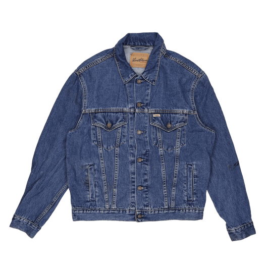 Levi Strauss Signature Men's Classic Blue Denim Jacket Size L Cotton Vintage
