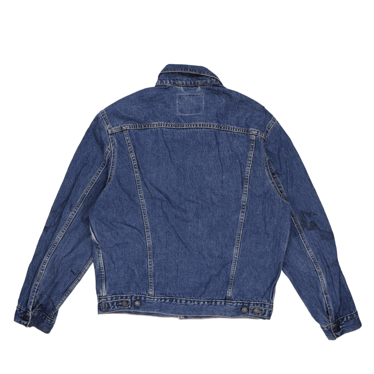 Levi Strauss Signature Men's Classic Blue Denim Jacket Size L Cotton Vintage