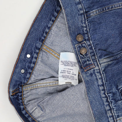 Levi Strauss Signature Men's Classic Blue Denim Jacket Size L Cotton Vintage