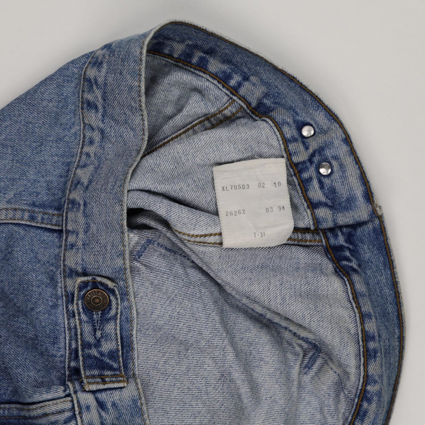 Levi's 70503-02 Vintage Blue Denim Trucker Jacket Large Cotton