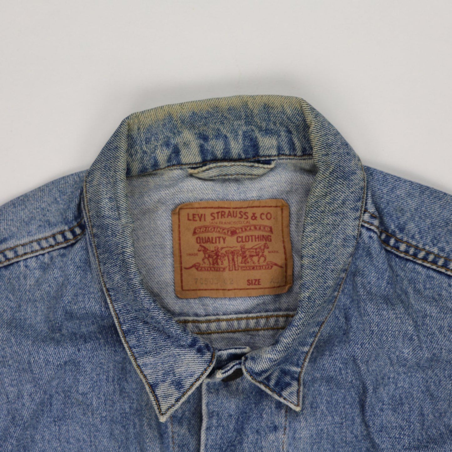 Levi's 70503-02 Vintage Blue Denim Trucker Jacket Large Cotton