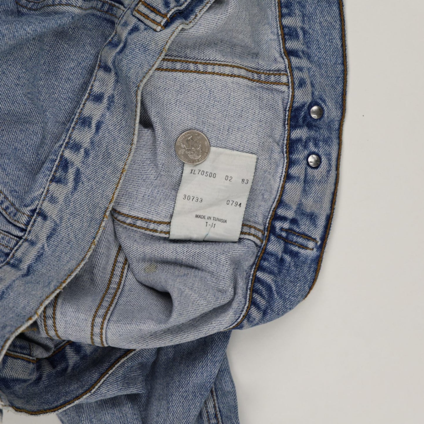 Levi's Vintage 70500 XL Denim Jacket Blue Cotton Denim Collared