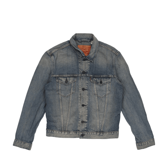 Levi's Vintage Blue Denim Trucker Jacket Medium Cotton Collared