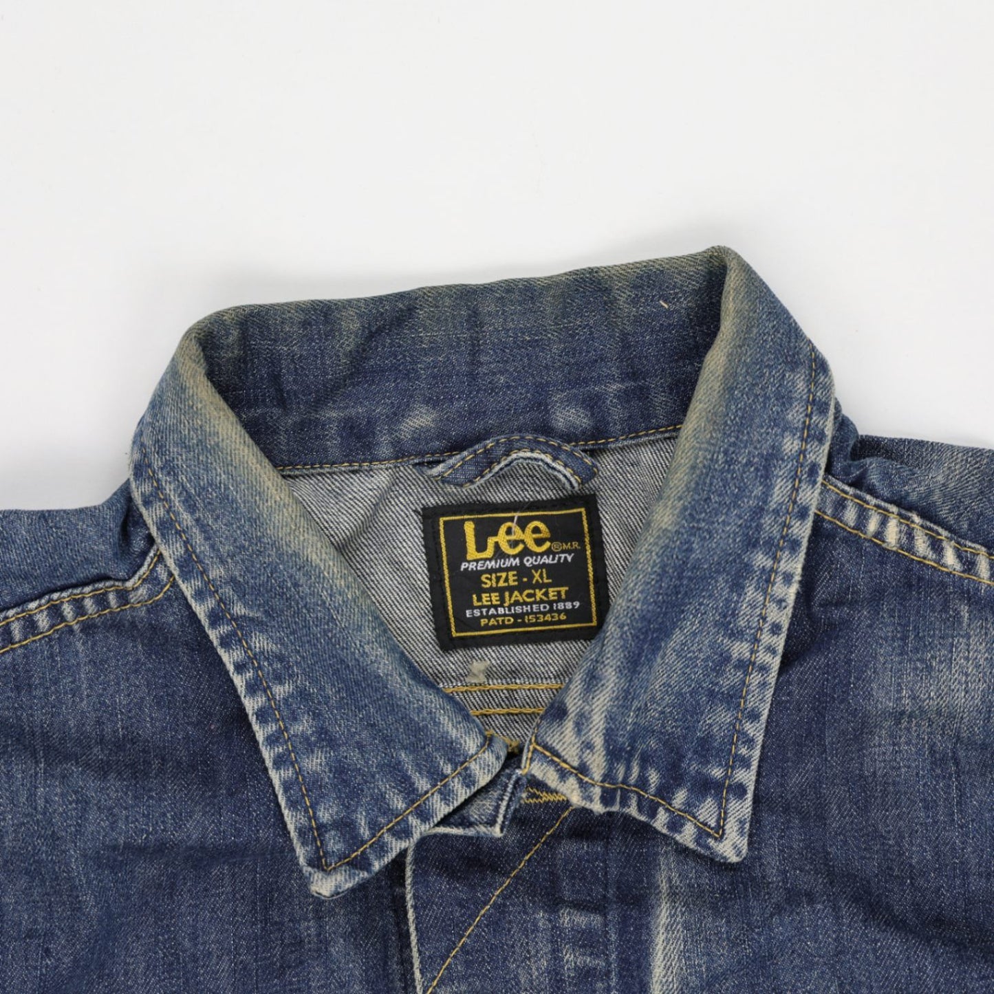 Lee Vintage Blue Denim Jacket XL Cotton Collared