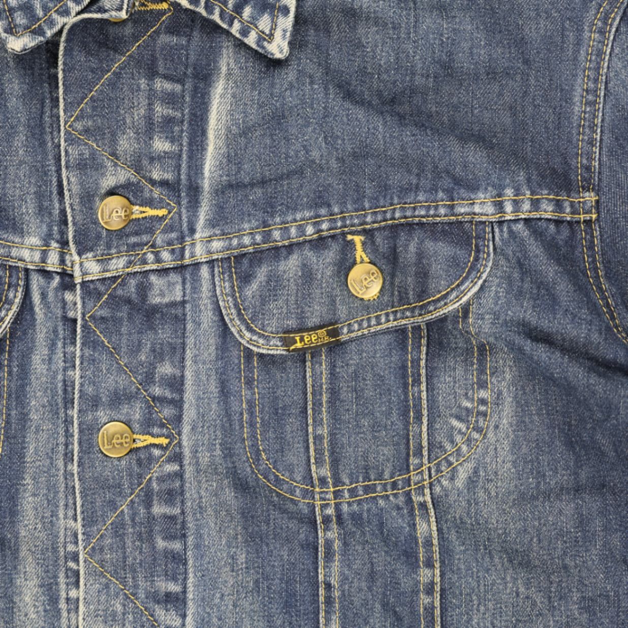 Lee Vintage Blue Denim Jacket XL Cotton Collared