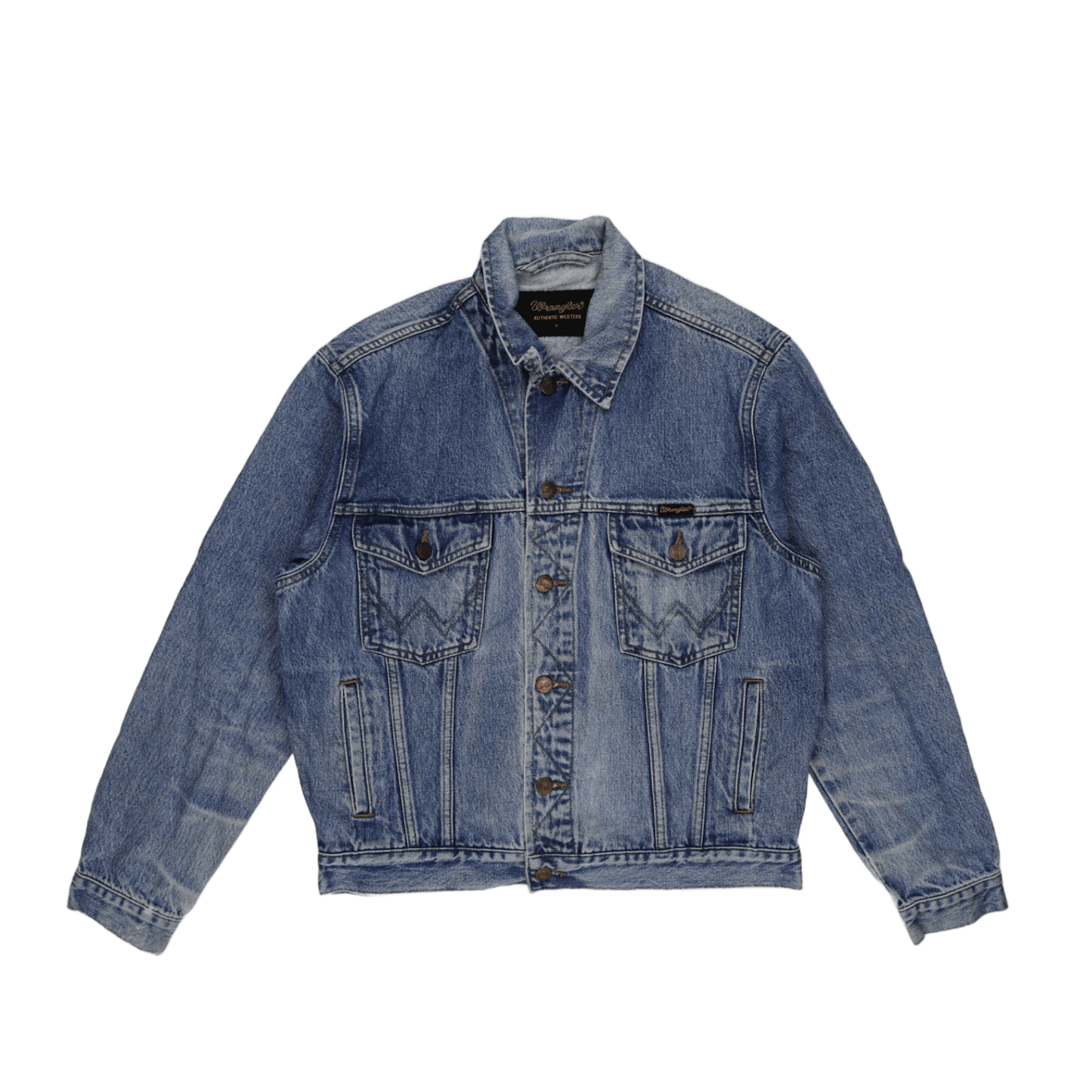 Wrangler Authentic Western Denim Jacket Blue Small Cotton Denim Vintage