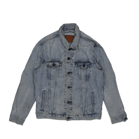 Levi Strauss & Co Blue Denim Trucker Jacket Size L Vintage