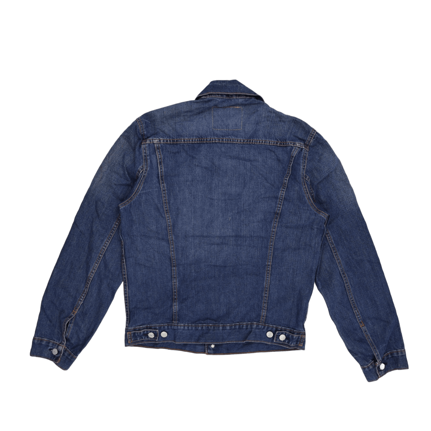 Levi's Classic Blue Denim Trucker Jacket Medium 100 Cotton Collared