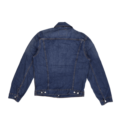 Levi's Classic Blue Denim Trucker Jacket Medium 100 Cotton Collared