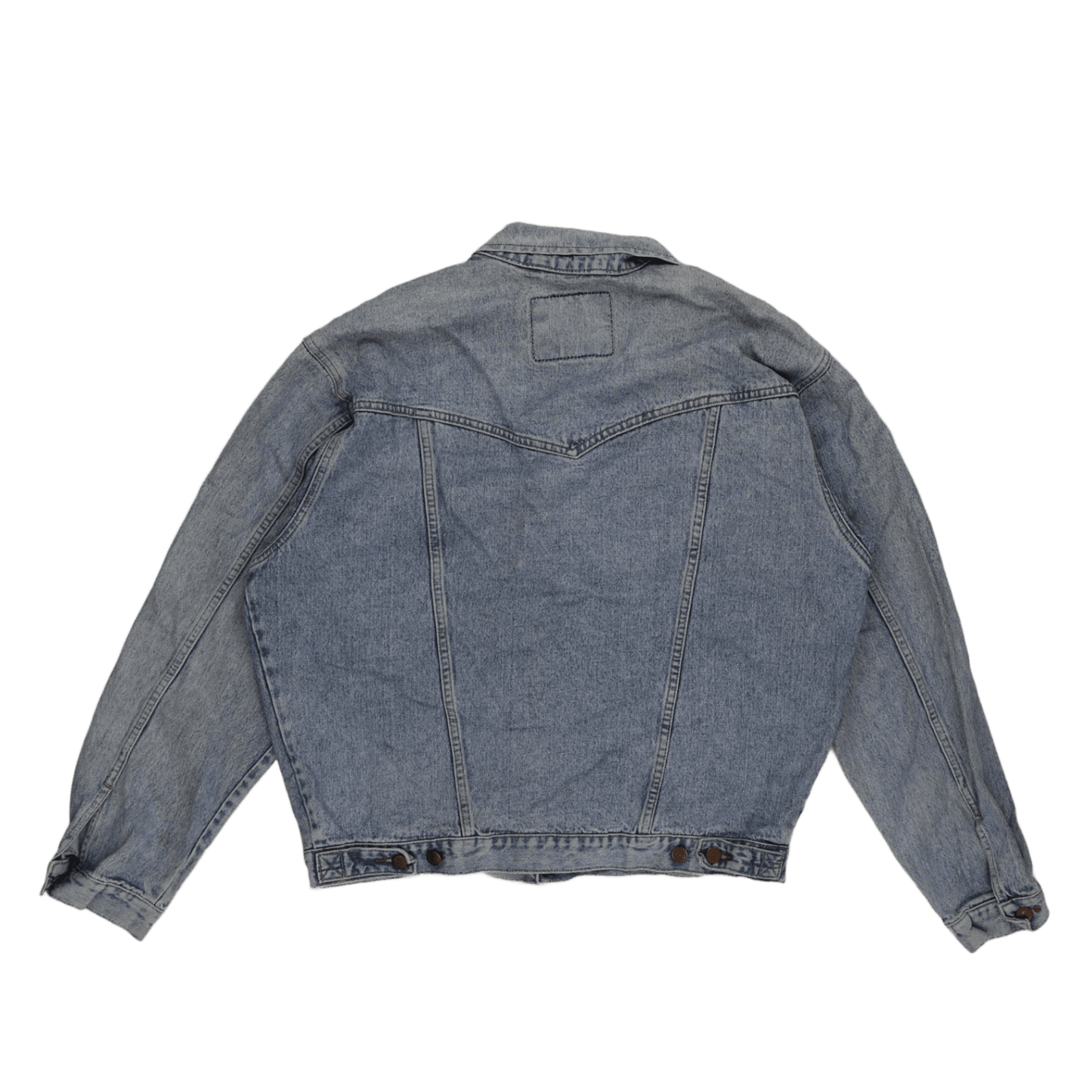 Wrangler Vintage Light Blue Denim Jacket Large 100 Percent Cotton Mens Collared