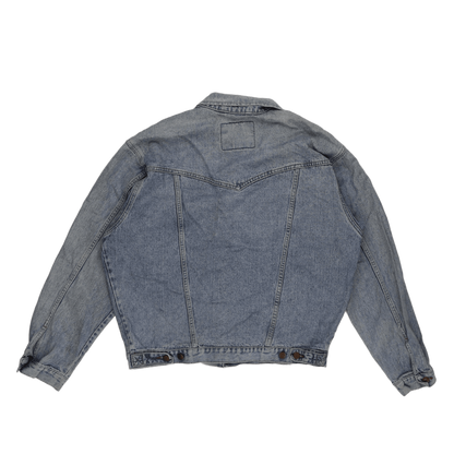 Wrangler Vintage Light Blue Denim Jacket Large 100 Percent Cotton Mens Collared