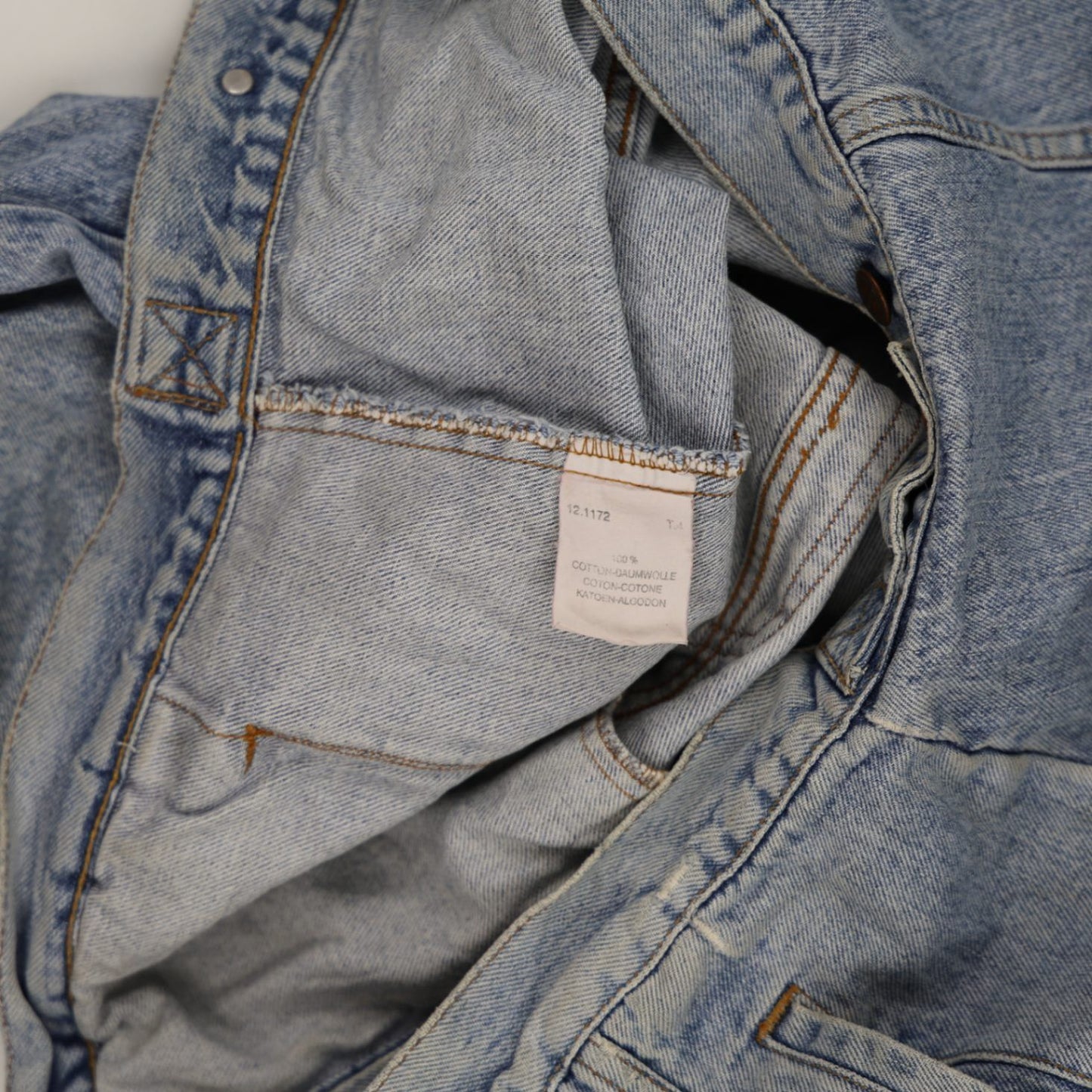 Wrangler Vintage Light Blue Denim Jacket Large 100 Percent Cotton Mens Collared